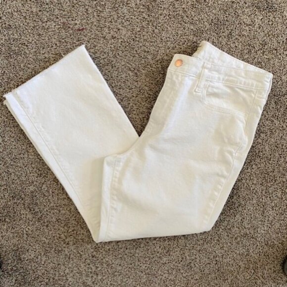 UNIVERSAL THREAD High Rise White Cropped Denim Jeans Sz 12 - Picture 4 of 13